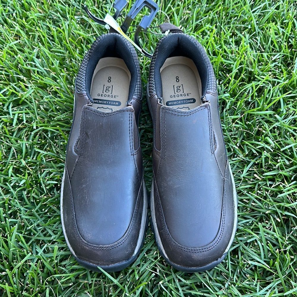 George Men's Trent Rugged Casual Slip-On Shoes size 8 || genuine leather